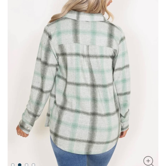THREAD AND SUPPLY Green Plaid Shirt, Size Medium - Picture 4 of 12